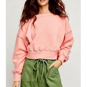 Large Pink Take Me Back Pullover By Free People